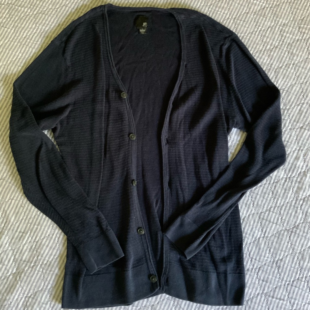 J. Ferrar Navy Cotton Cardigan